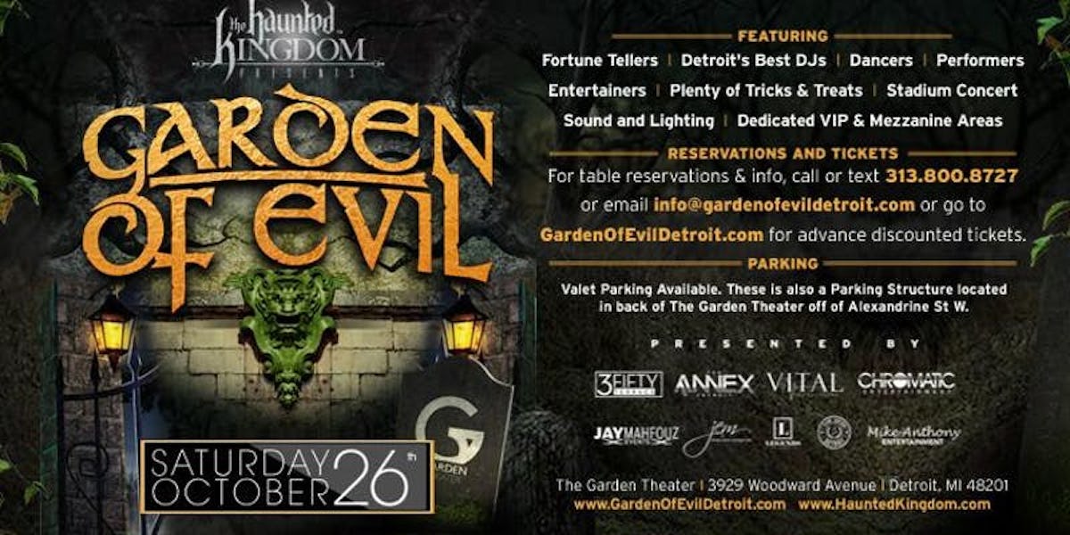 Tablelist Buy Tickets And Tables To Garden Of Evil 2019 At The