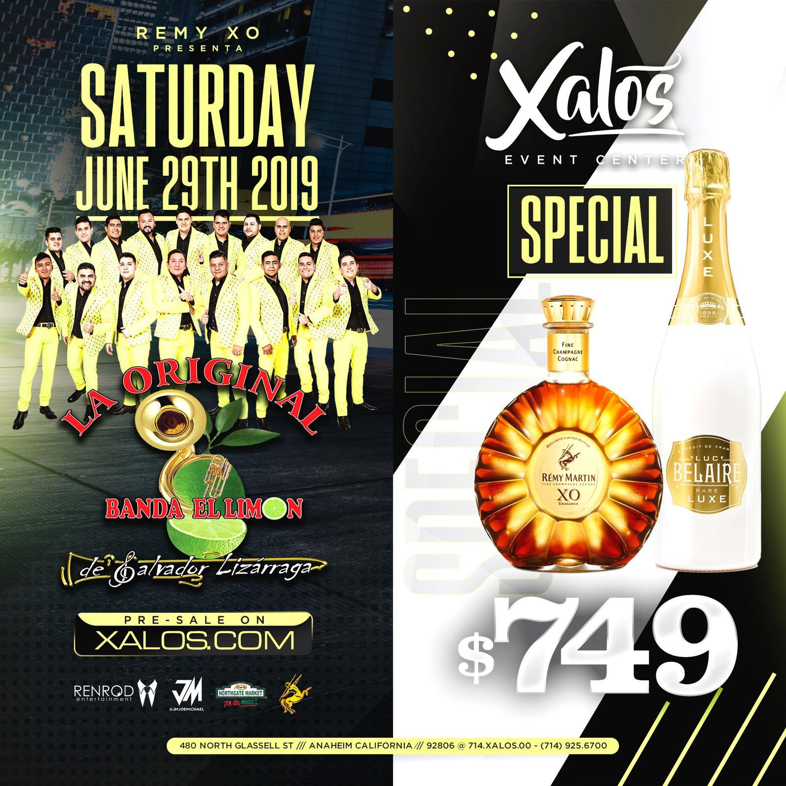 Tablelist | Buy Tickets and Tables to La Original Banda El Limon at Xalos  Event Center