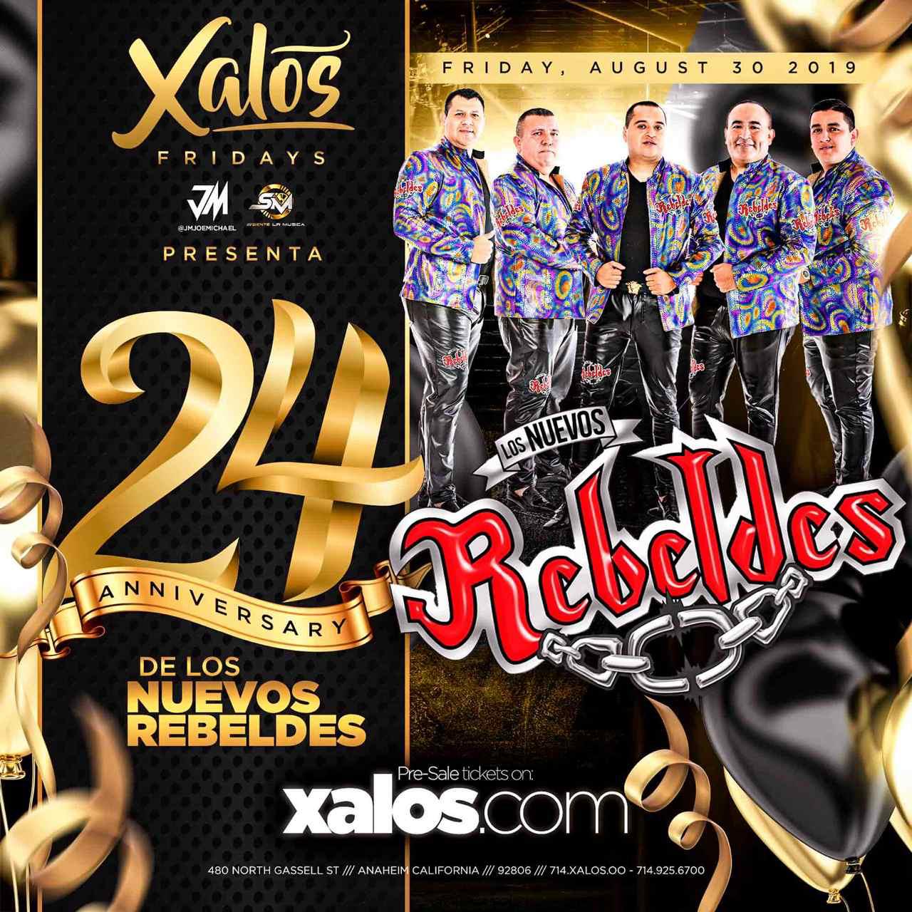 Tablelist | Buy Tickets and Tables to Los Nuevos Rebeldes at Xalos Event  Center